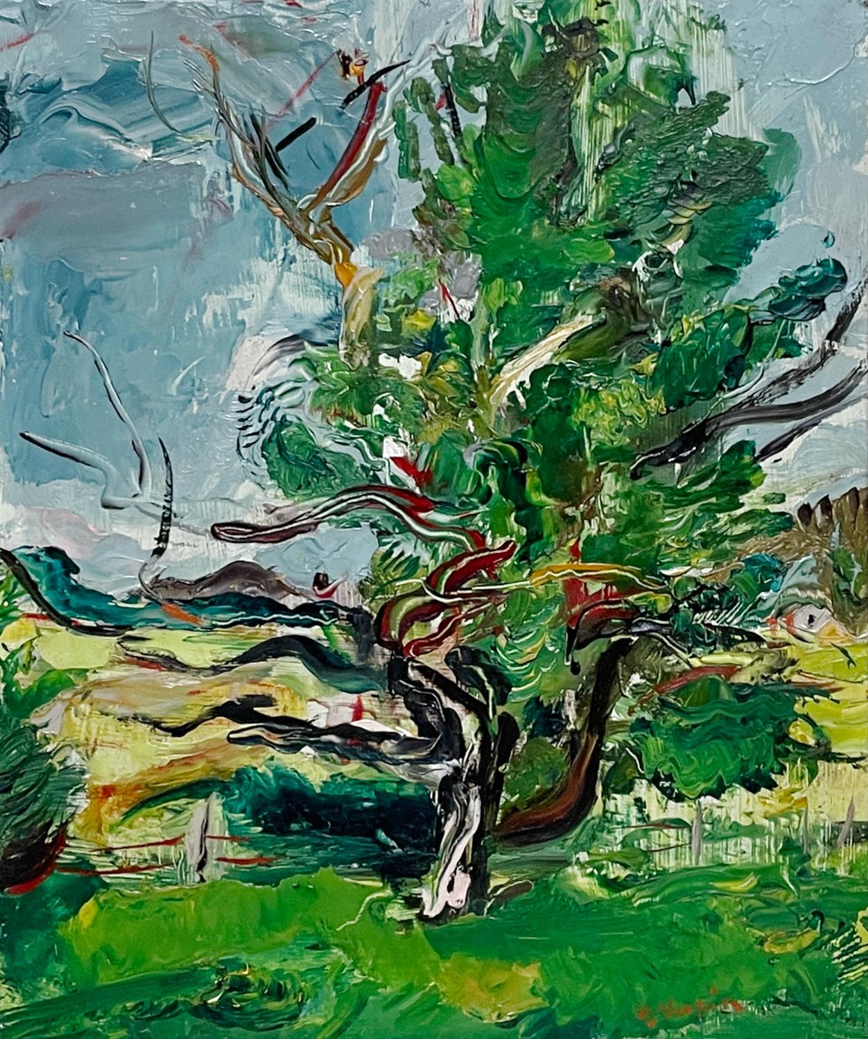 Ein lebendiges, modernes Landschaftsöl aus den 1950er Jahren von Martha's Vineyard, 