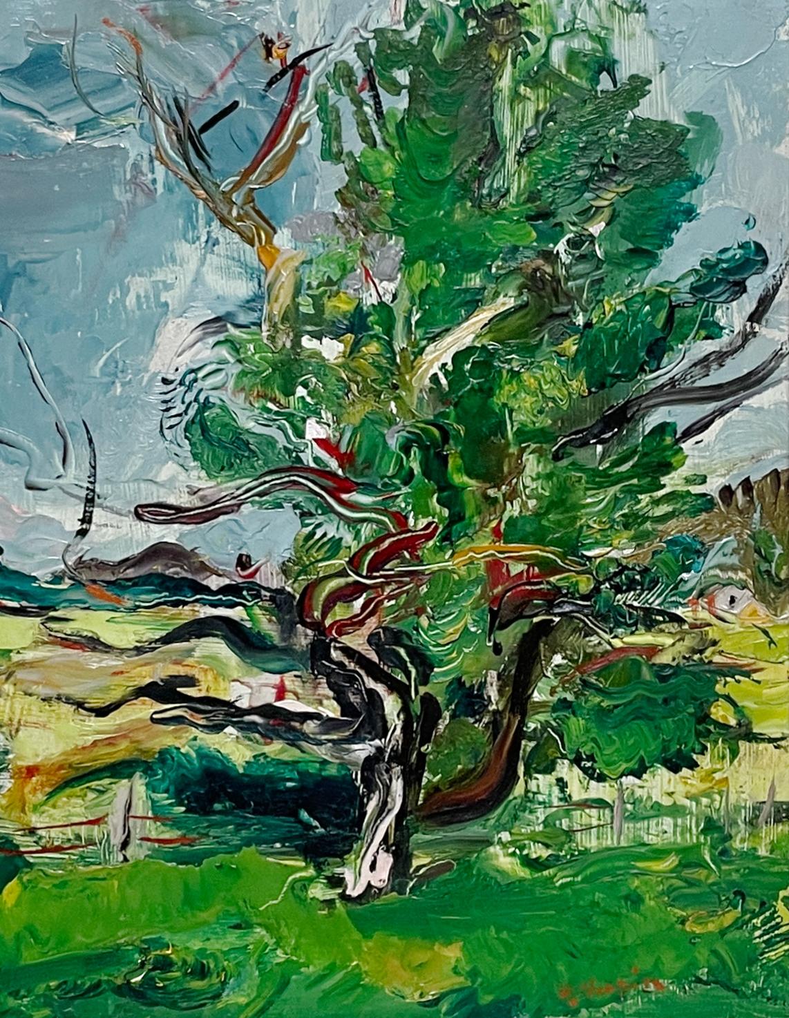 Ein lebhaftes, farbenfrohes Gemälde von Martha's Vineyard aus der Mitte der 1950er Jahre des berühmten Chicagoer Künstlers Francis Chapin (Am. 1899-1965).  Das Gemälde mit dem Titel 