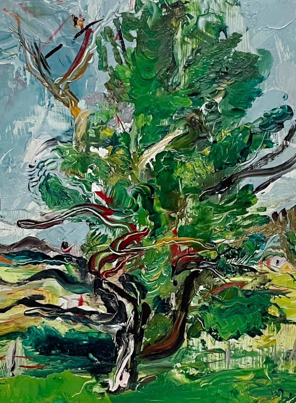 Ein lebendiges, modernes Landschaftsöl aus den 1950er Jahren von Martha's Vineyard, 