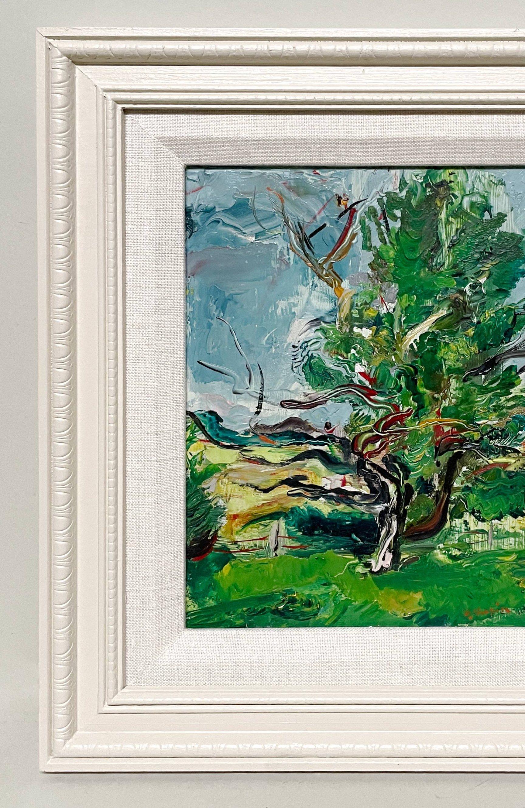 Ein lebendiges, modernes Landschaftsöl aus den 1950er Jahren von Martha's Vineyard, 