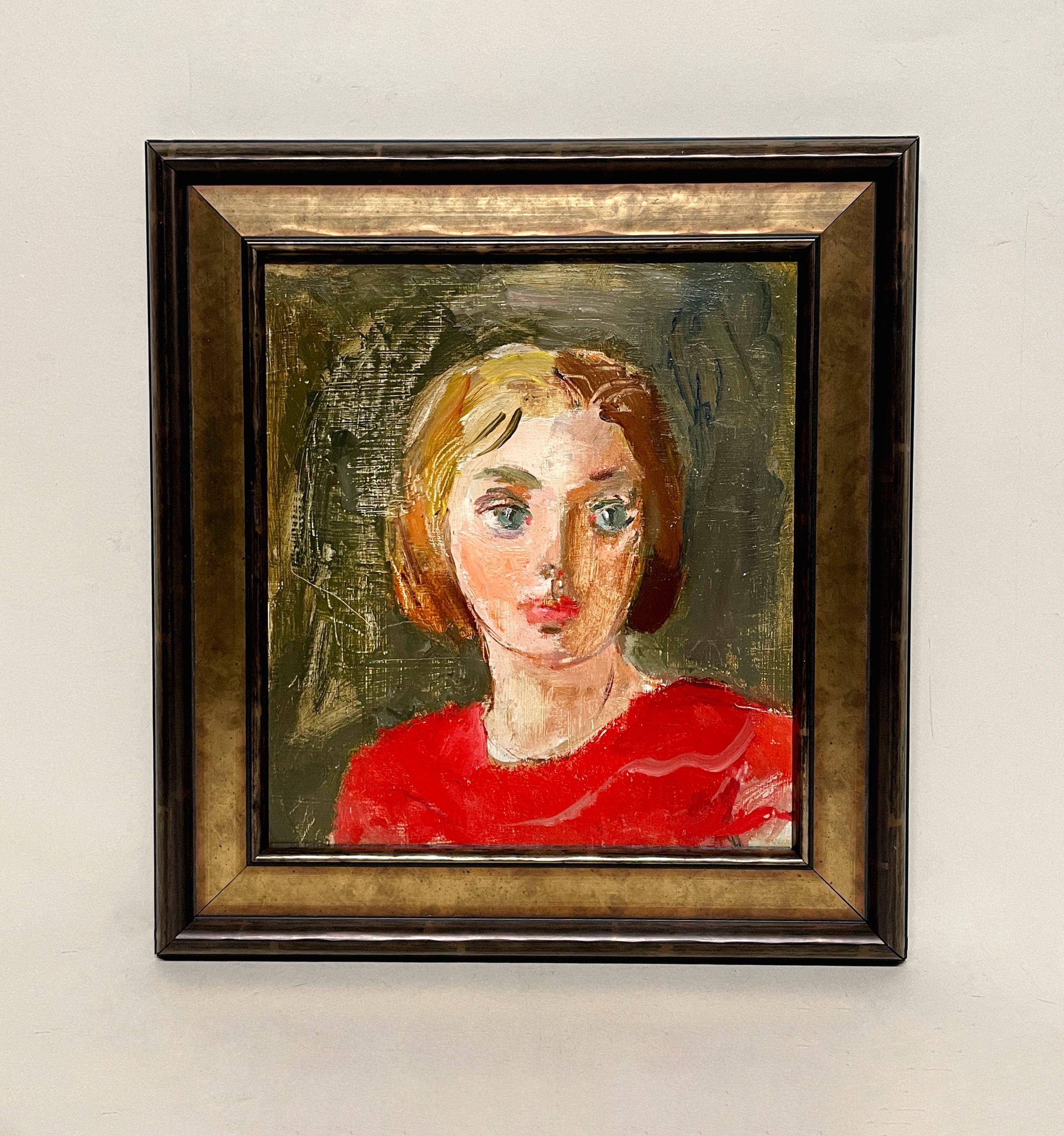 Remarquable portrait d'une jeune femme du milieu du siècle dernier de Francis Chapin, années 50 en vente 1