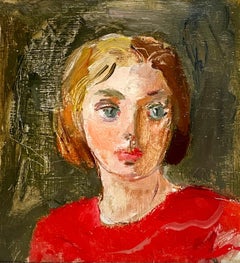 Remarquable portrait d'une jeune femme du milieu du siècle dernier de Francis Chapin, années 50