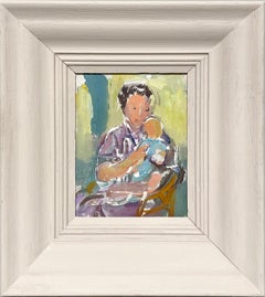 Un delizioso quadro di metà secolo di Francis Chapin raffigurante una madre & un bambino