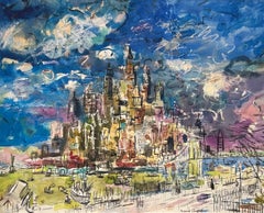 Eine dynamische Manhattan-Szene der Moderne der Mitte des Jahrhunderts, New York City, von Francis Chapin