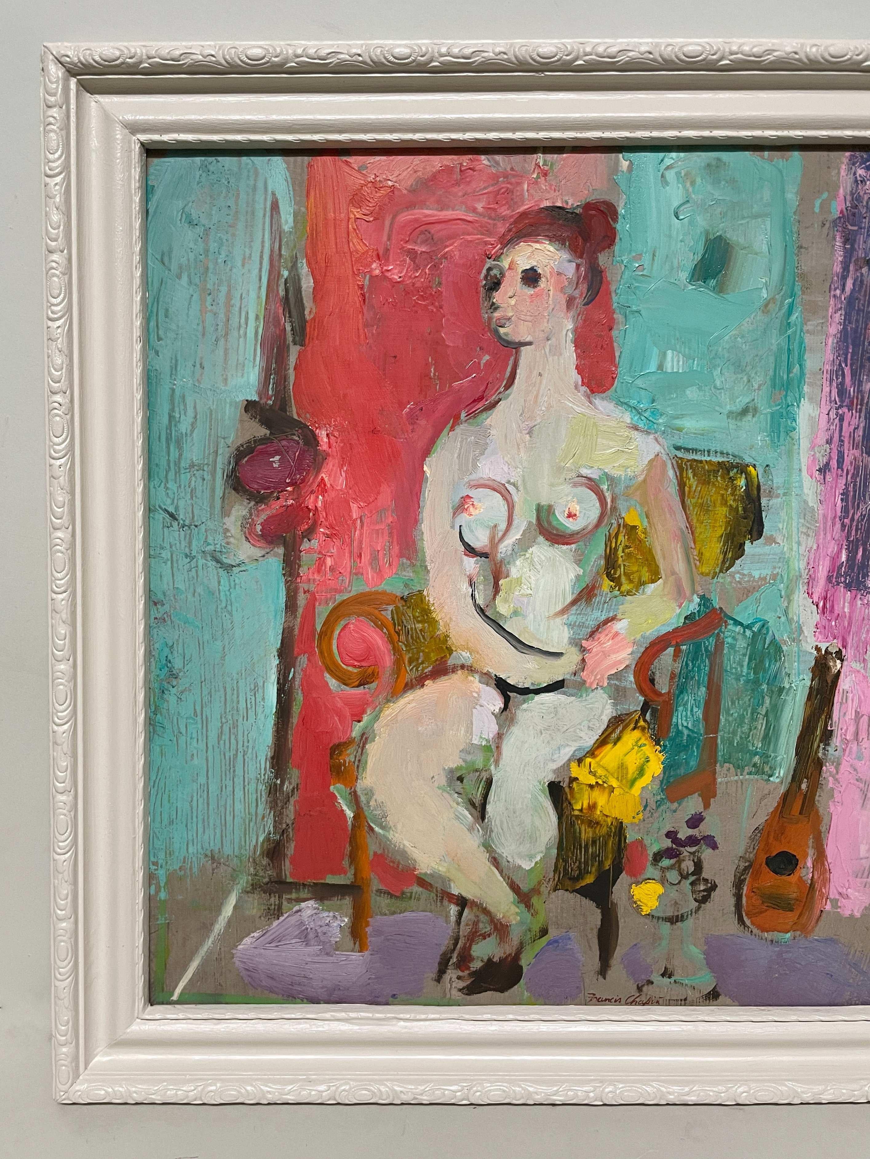 Fabuleux nu féminin assis de Francis Chapin, datant des années 1950 et du milieu du siècle dernier. en vente 4