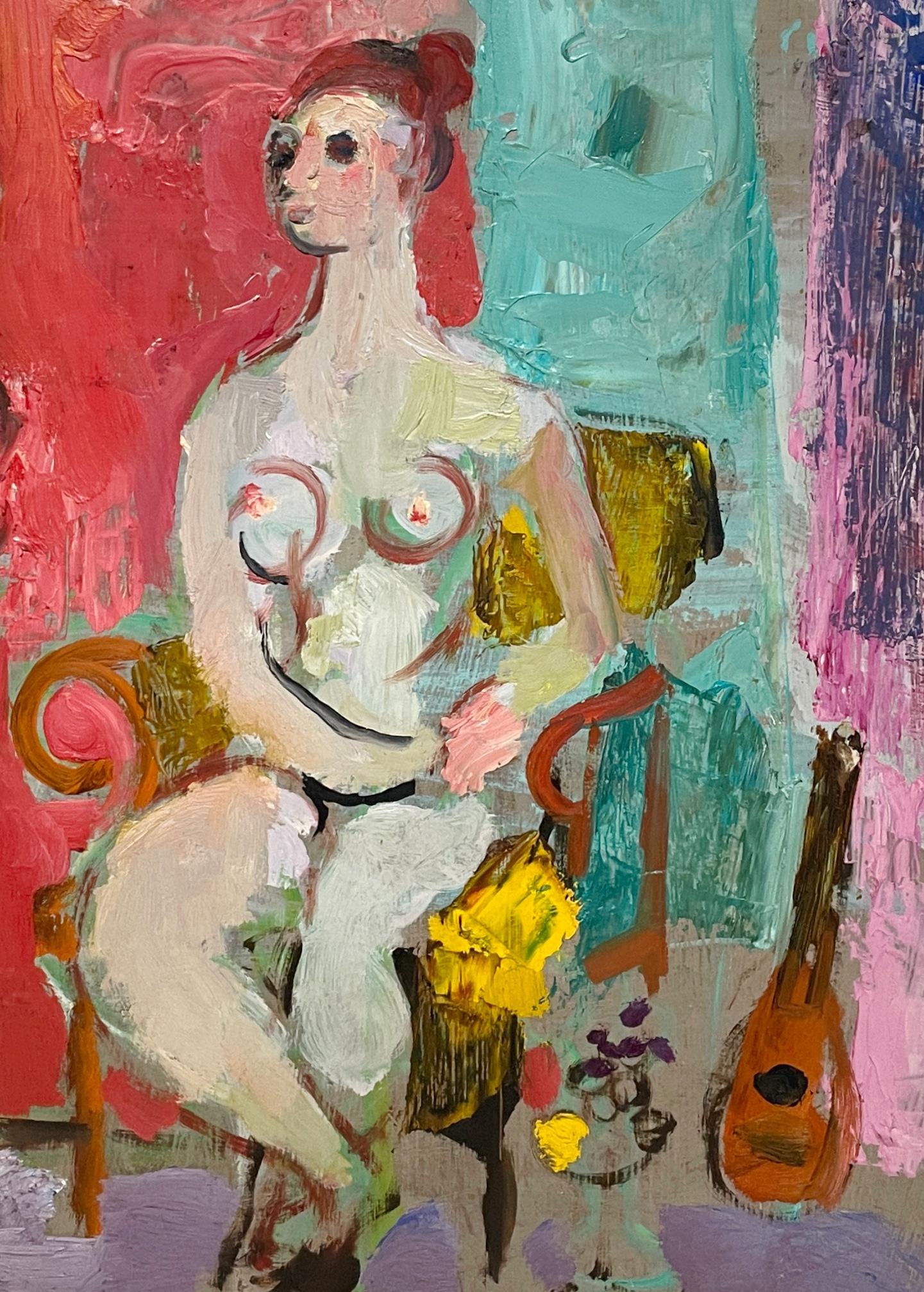 Fabuleux nu féminin assis de Francis Chapin, datant des années 1950 et du milieu du siècle dernier. en vente 6