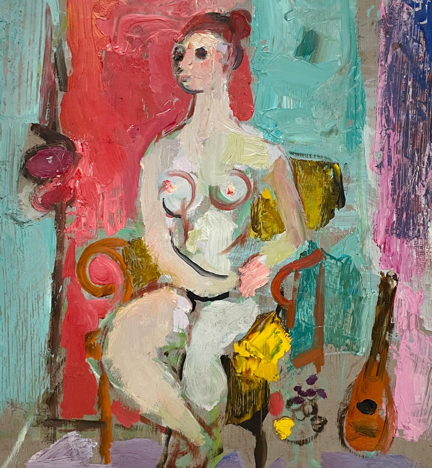 Fabuleux nu féminin assis de Francis Chapin, datant des années 1950 et du milieu du siècle dernier. en vente 7