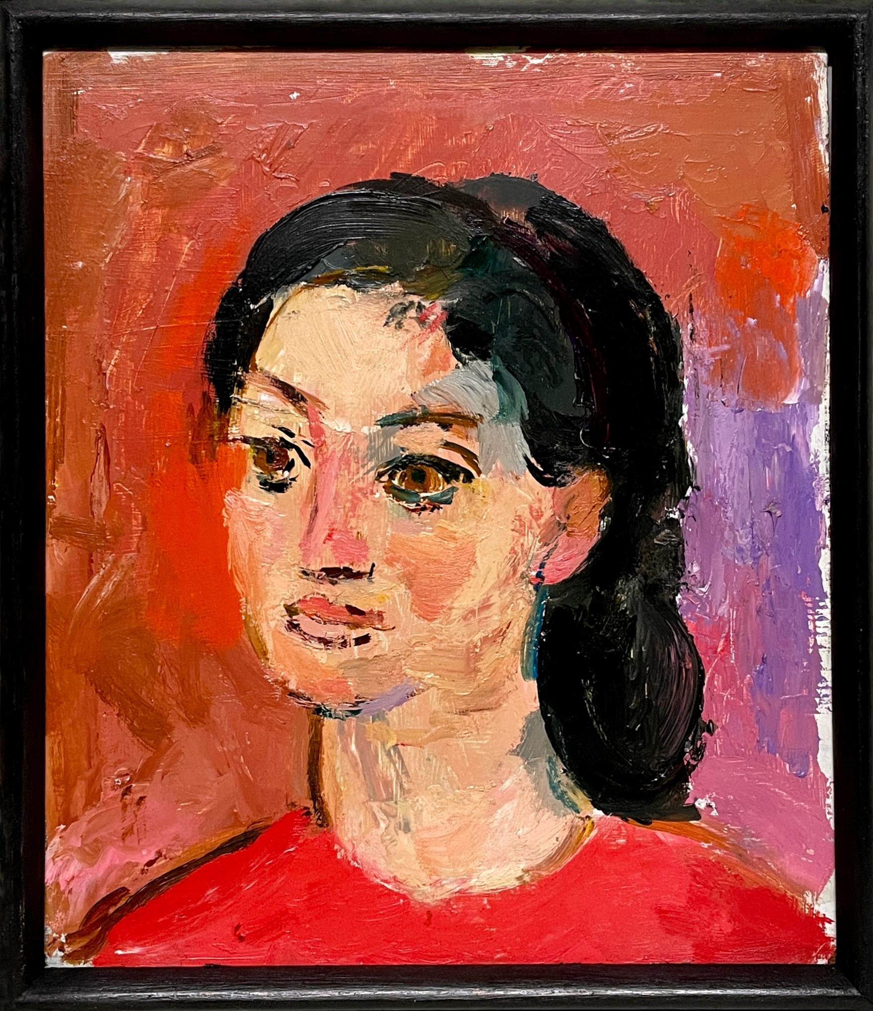 Fabuleux portrait de femme du célèbre artiste Francis Chapin, datant du milieu du siècle dernier en vente 2