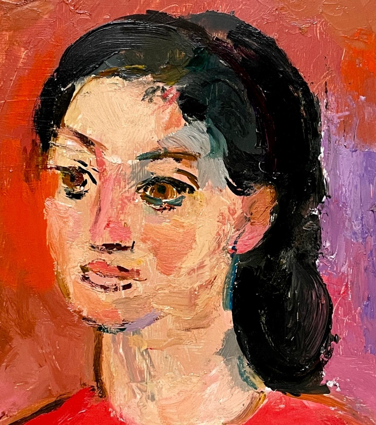 Fabuleux portrait de femme du célèbre artiste Francis Chapin, datant du milieu du siècle dernier en vente 3