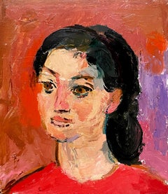 Fabuleux portrait de femme du célèbre artiste Francis Chapin, datant du milieu du siècle dernier