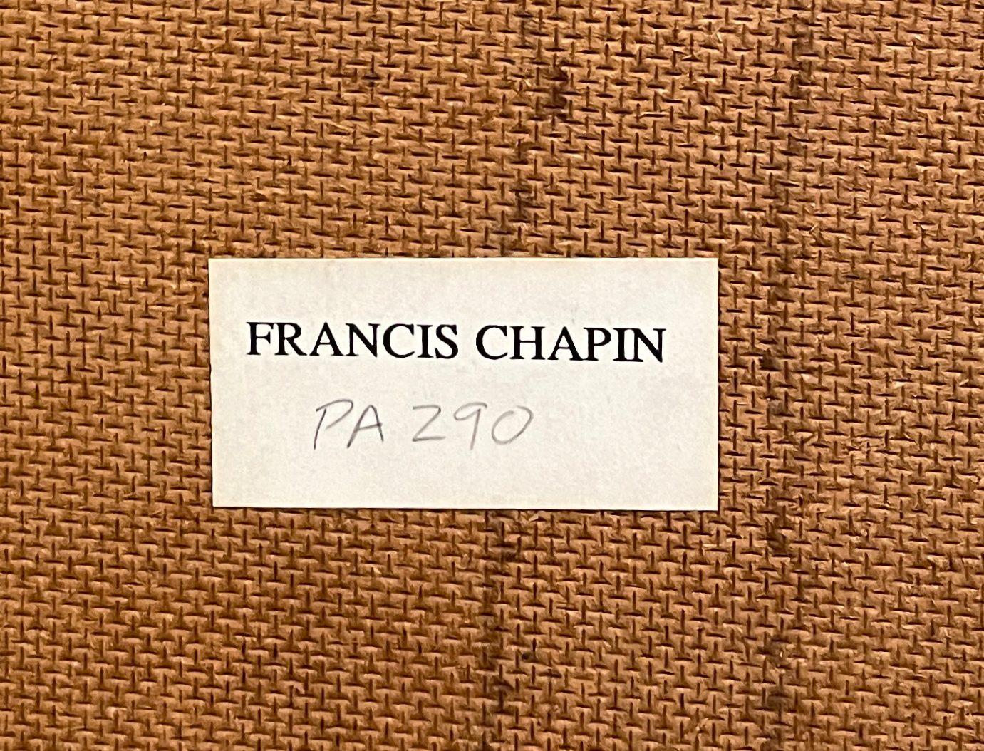 Großes, 1950er Jahre, Ölgemälde auf Masonit eines Hafens in Michigan von Francis Chapin im Angebot 3