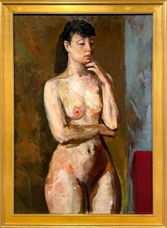 A Large and Impressive Painting of a Standing Nude by Artist Francis Chapin