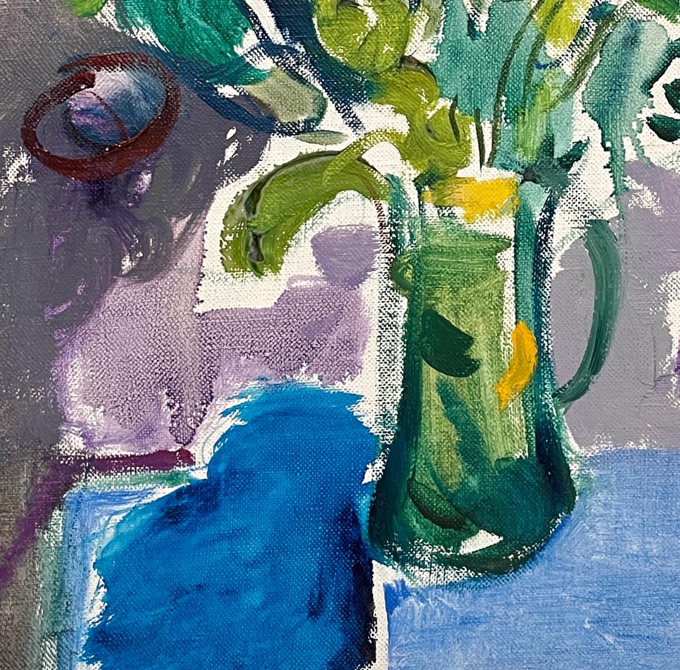 A Lively, 1950s Mid-Century Modern Floral Still Life Painting by Francis Chapin For Sale 5