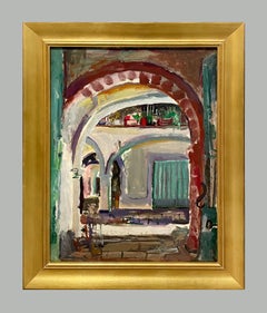 A Quiet, Sunlit 1940s Vintage Mexican City Scene, Archway, San Miguel de Allende