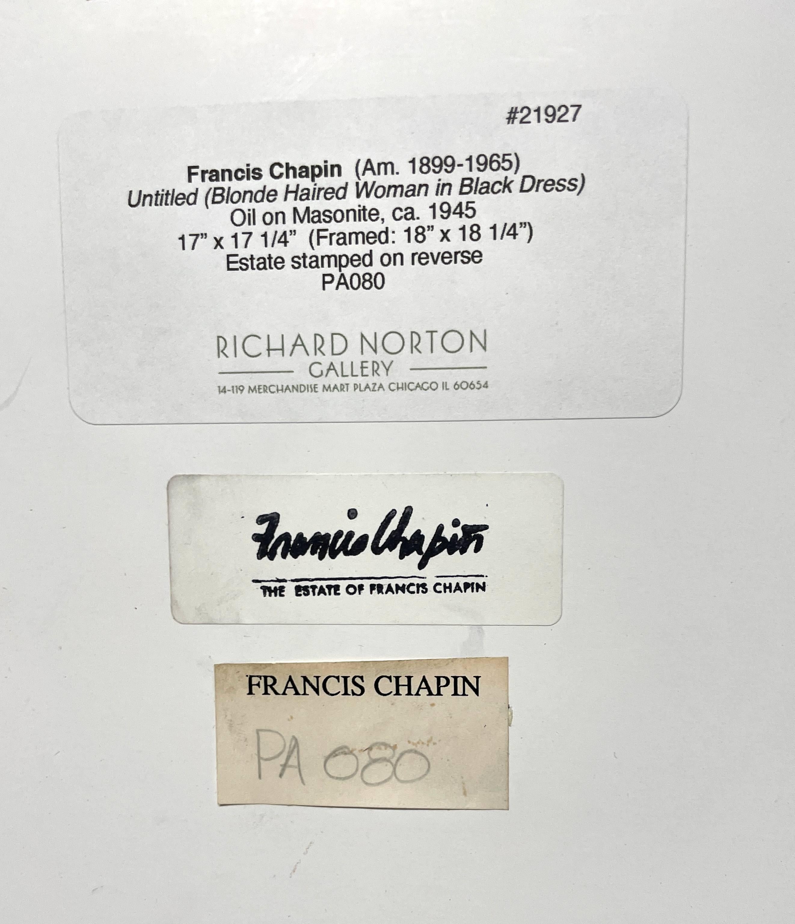 Un sorprendente ritratto di donna bionda della metà del secolo scorso di Francis Chapin 6