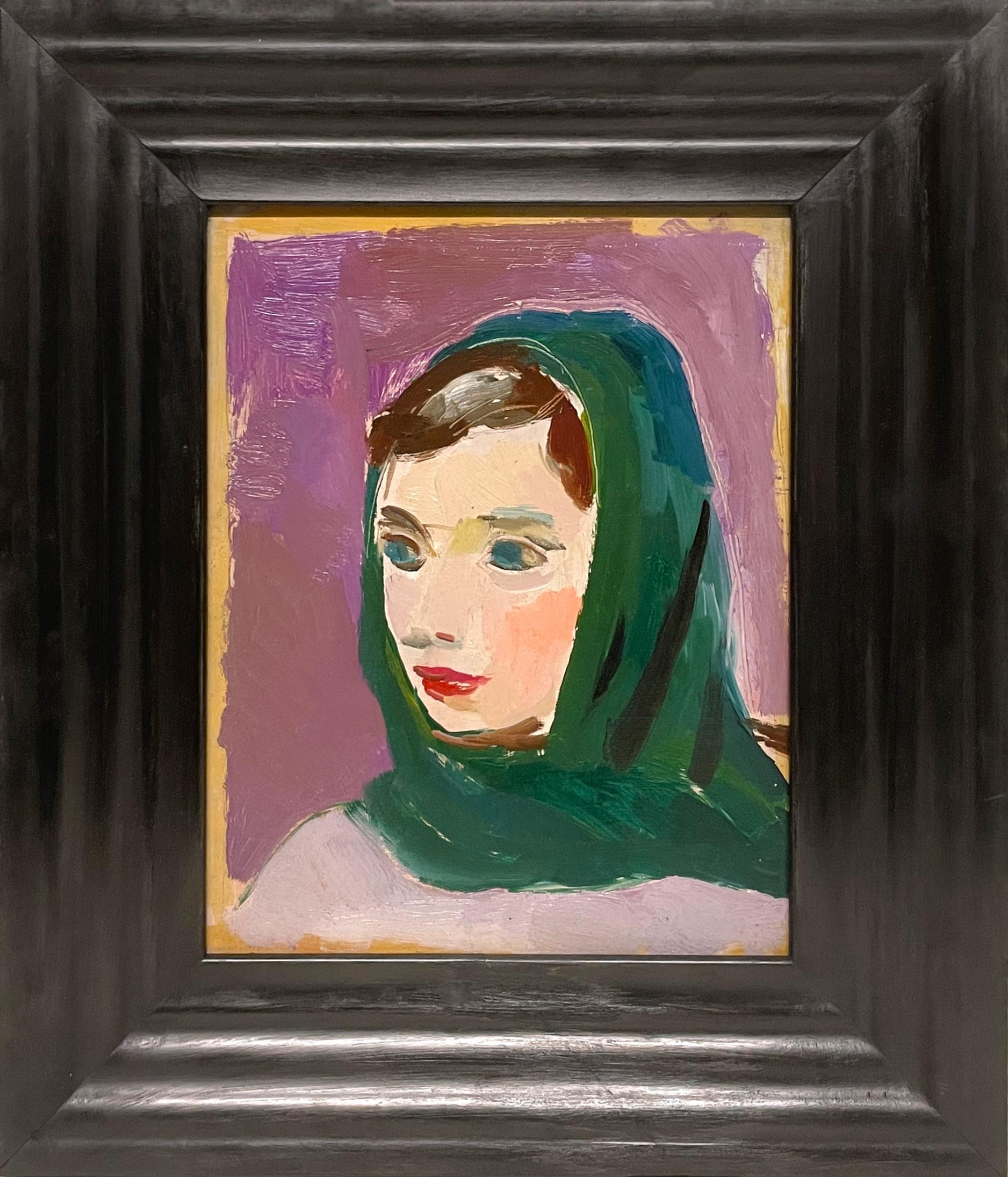 Portrait de femme à la mode, datant des années 1950 et de style The Moderns, par Francis Chapin en vente 2