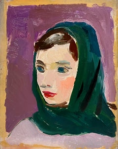 Retrato de mujer moderno de mediados de siglo de los años 50, por Francis Chapin
