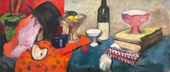 An Intriguing, ca. 1935, Still Life Painting with a Derby by Francis Chapin