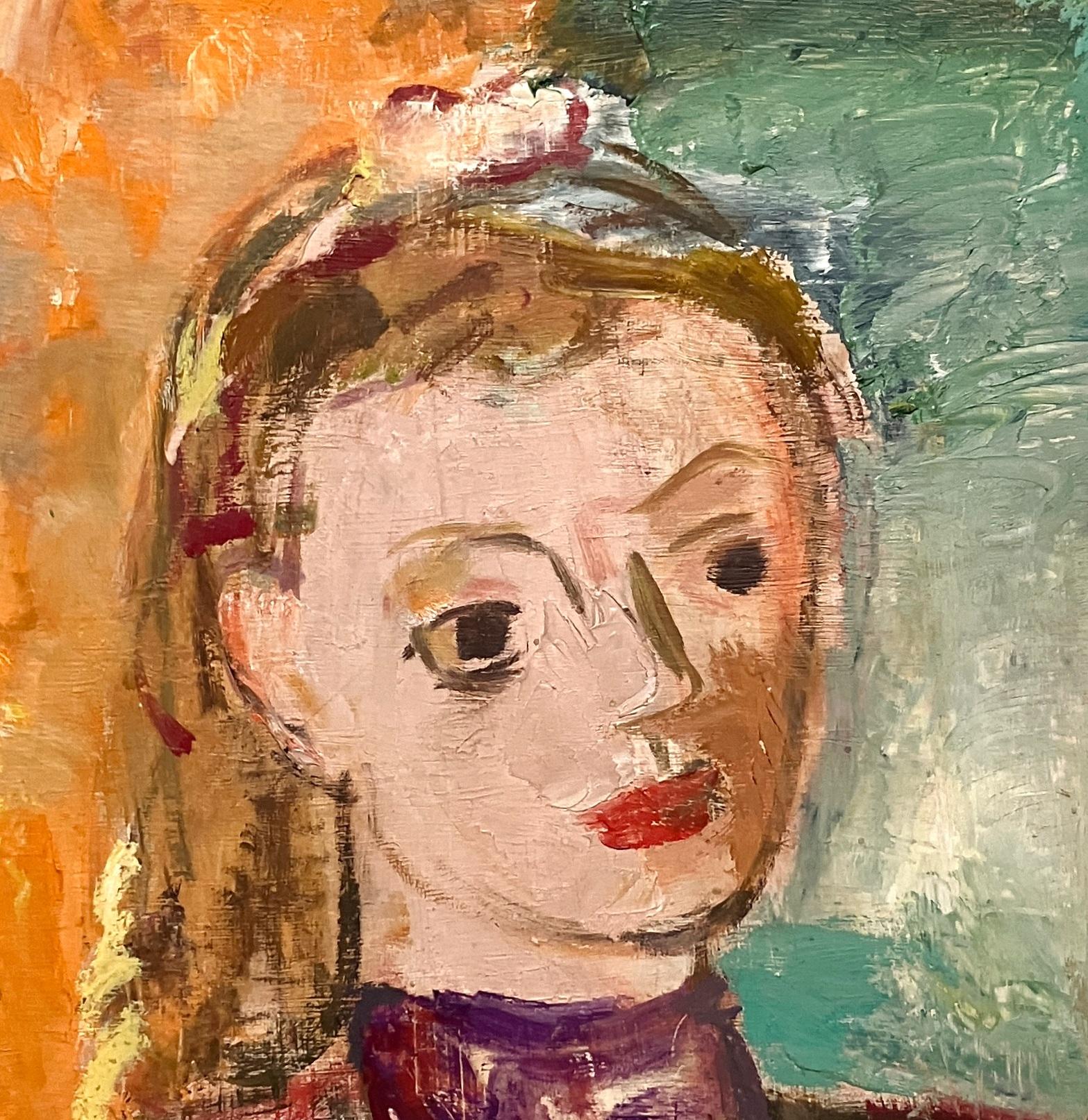 Affascinante ritratto di giovane ragazza di Francis Chapin, in stile Mid-Century Modern anni '50 in vendita 5