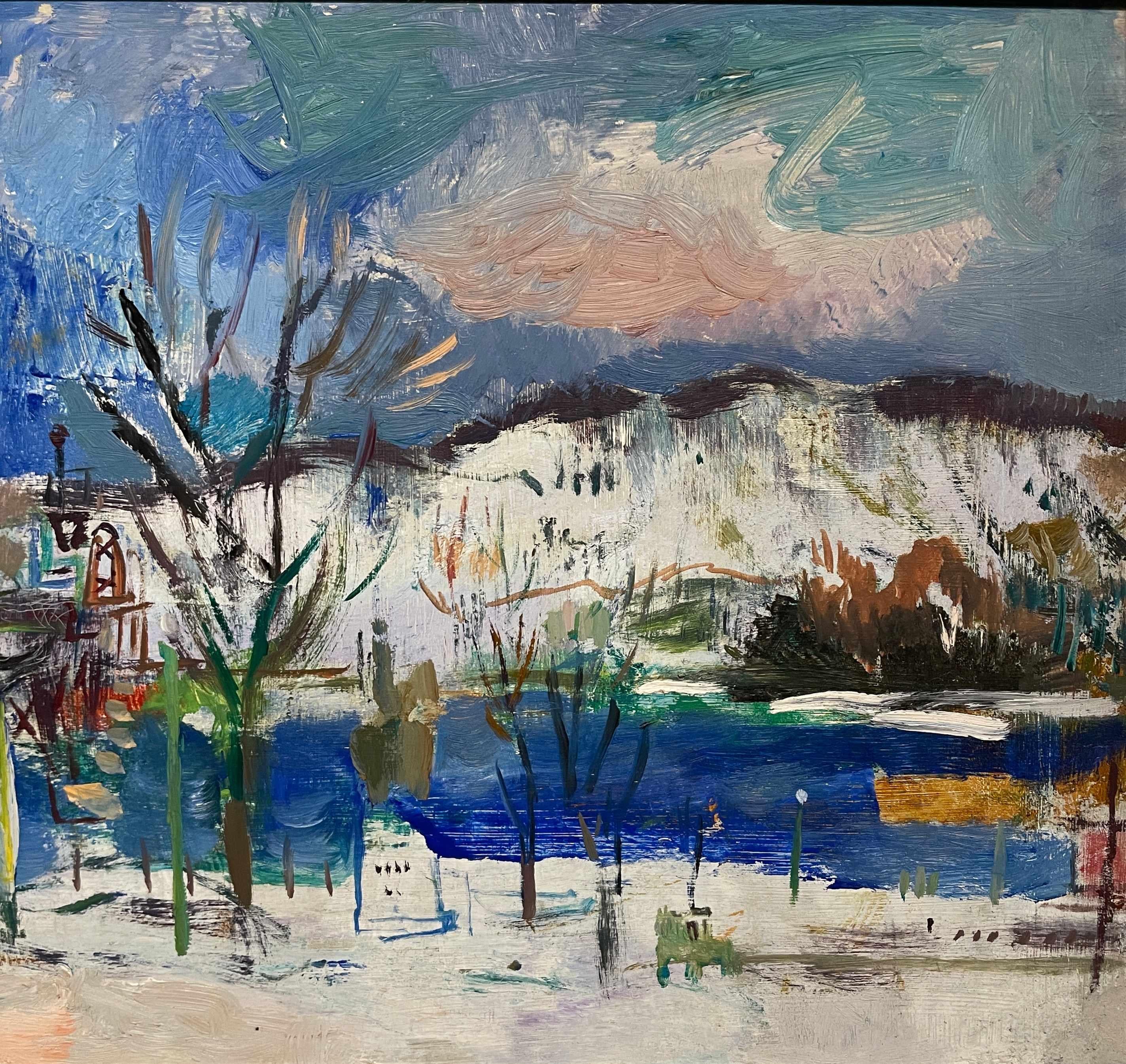 Dipinto colorato e vivace degli anni '30 raffigurante le dune del Michigan, Saugatuck di Francis Chapin in vendita 4