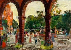 1940s Mexican City Scene by Famed Artist Francis Chapin, San Miguel de Allende