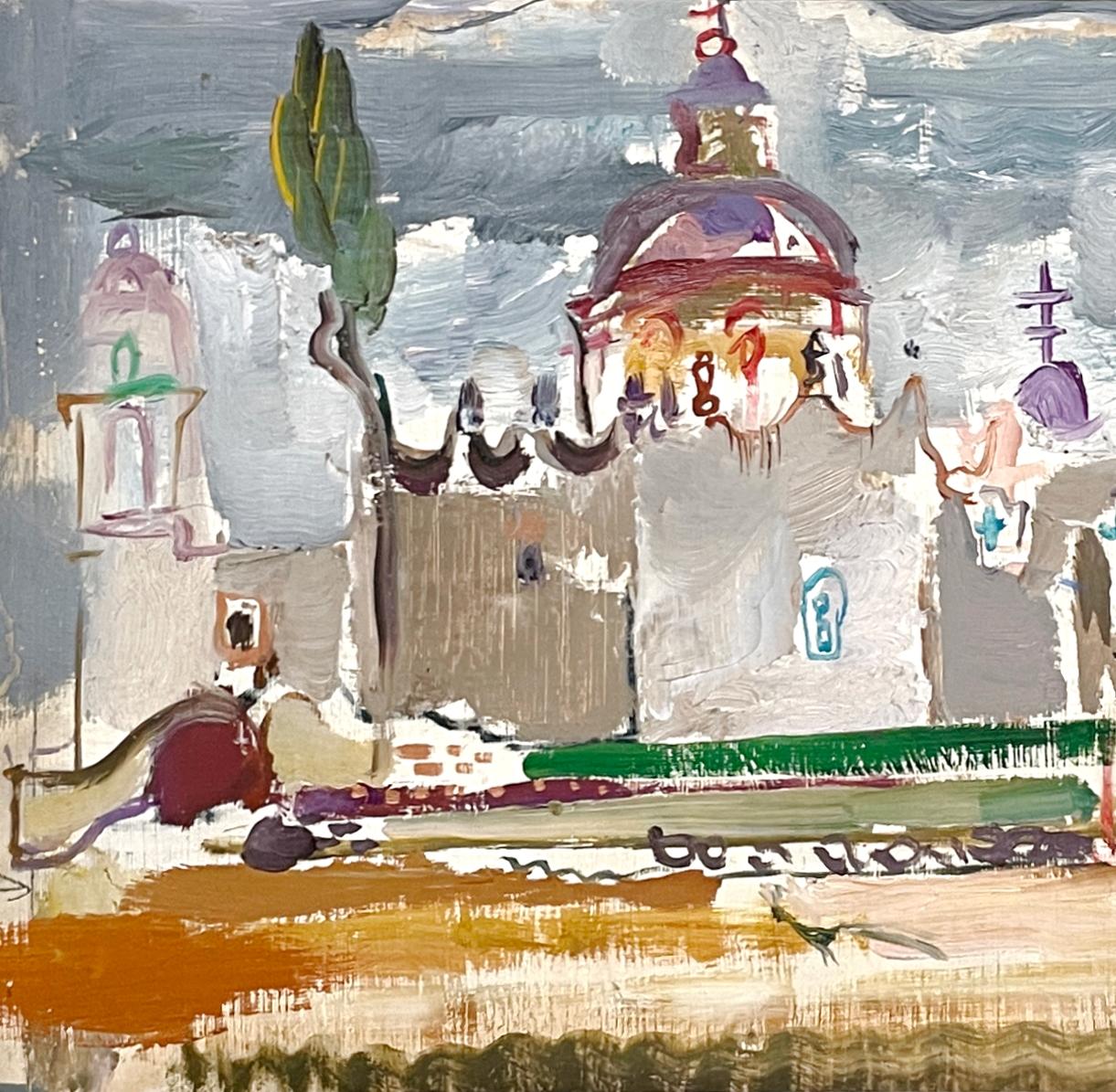 Scène de la ville mexicaine de l'artiste Francis Chapin, San Miguel de Allende en vente 3