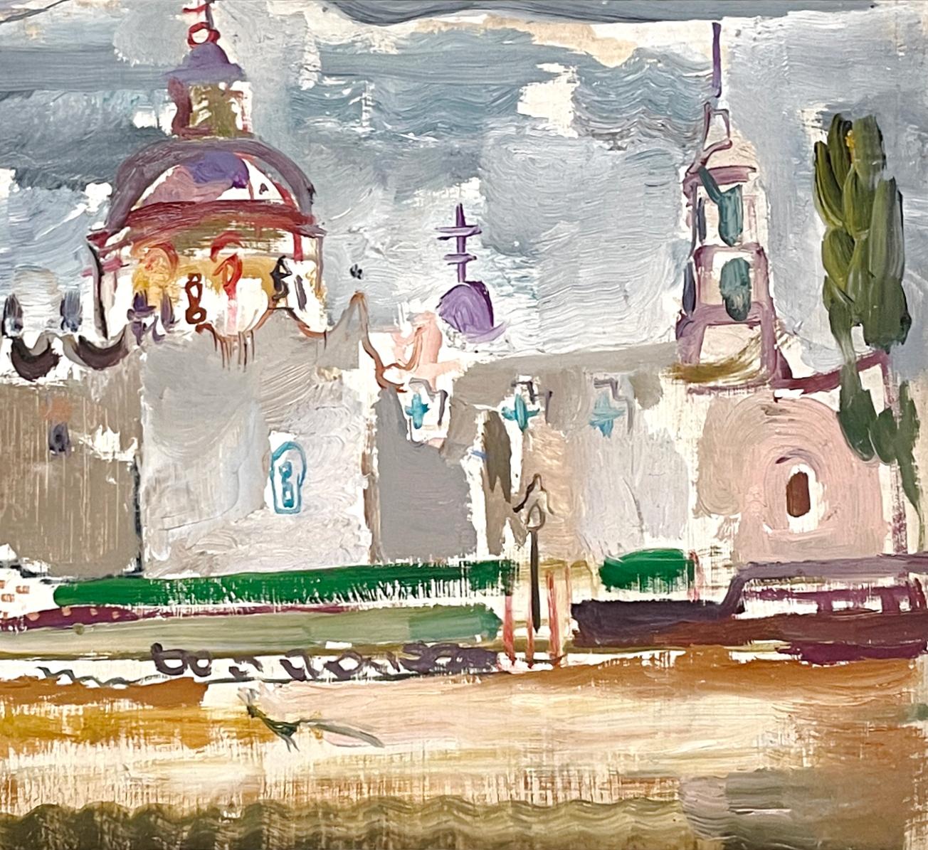 Scène de la ville mexicaine de l'artiste Francis Chapin, San Miguel de Allende en vente 4