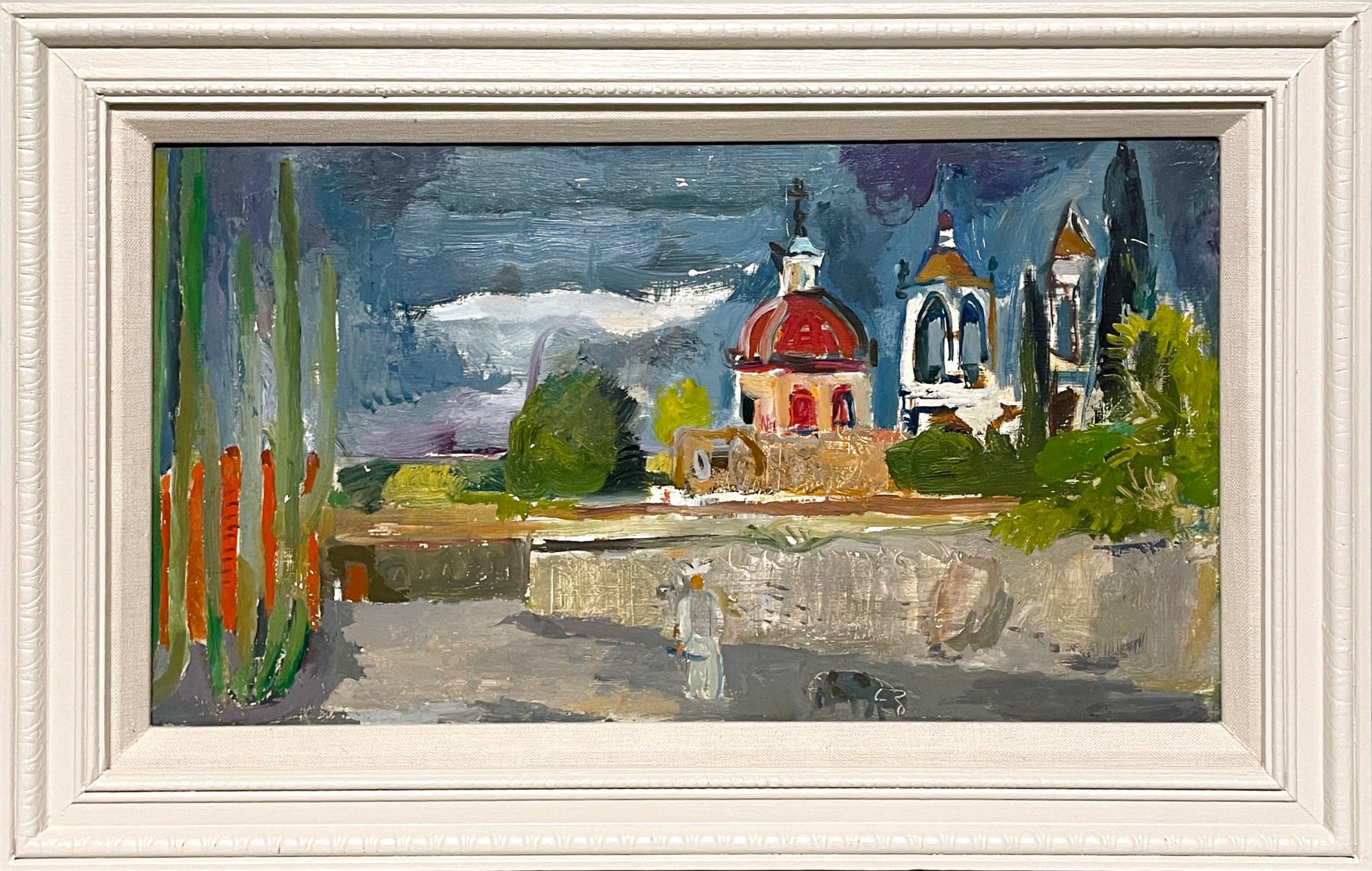 Scène de la ville mexicaine de l
artiste Francis Chapin, San Miguel de Allende