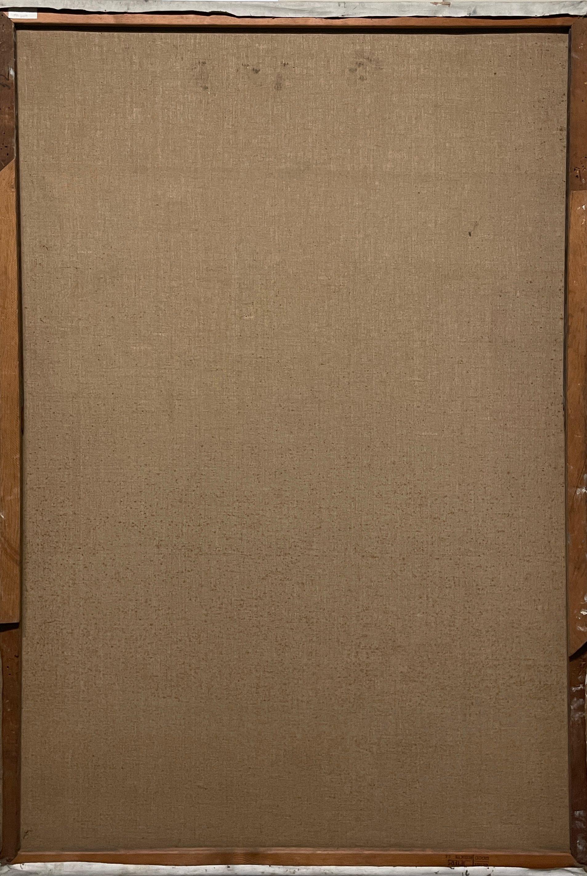 Sehr großes Gemälde einer weiblichen Rudererin, die Augen hält, von Francis Chapin, ca. 1940er Jahre im Angebot 7