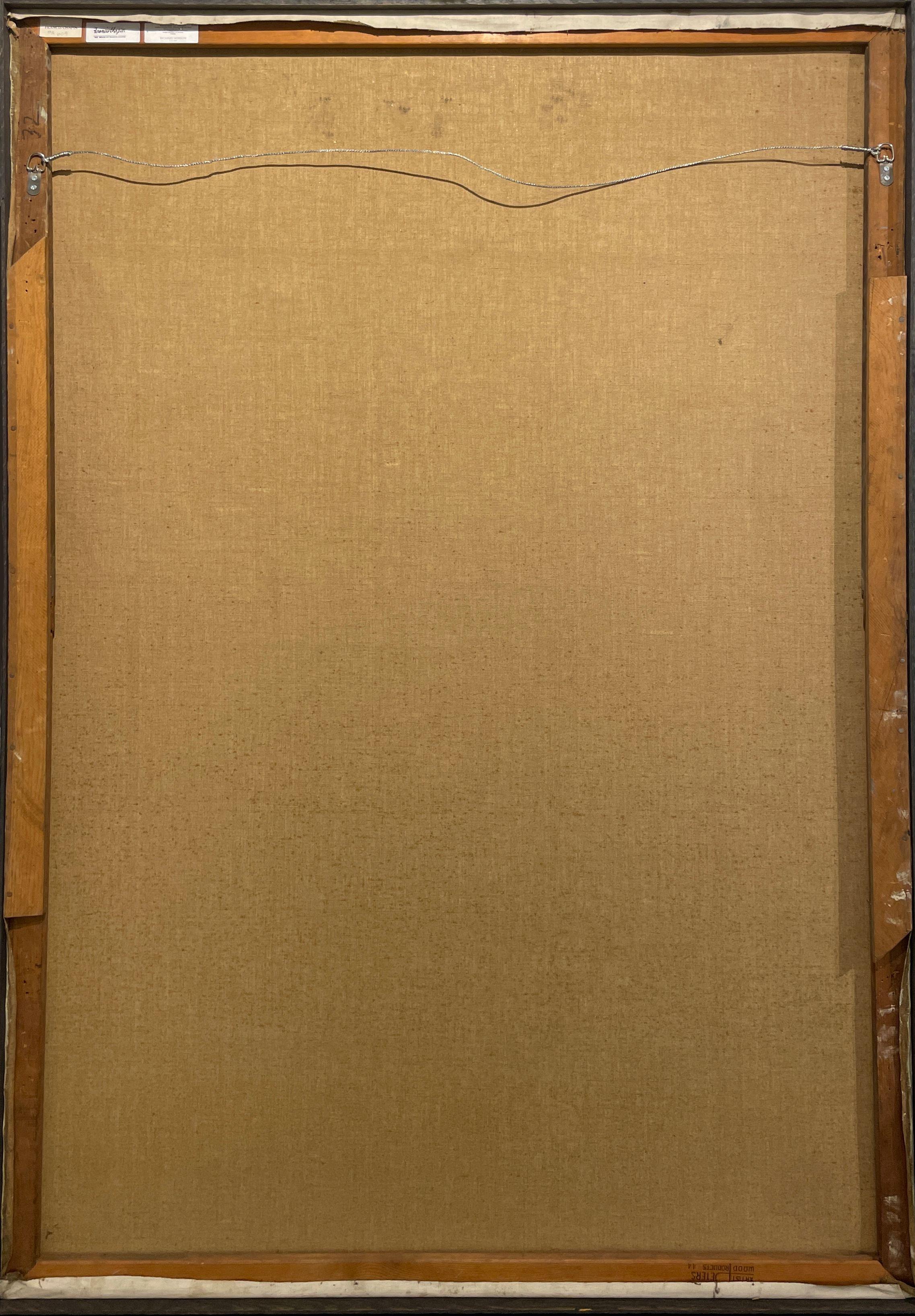Sehr großes Gemälde einer weiblichen Rudererin, die Augen hält, von Francis Chapin, ca. 1940er Jahre im Angebot 8