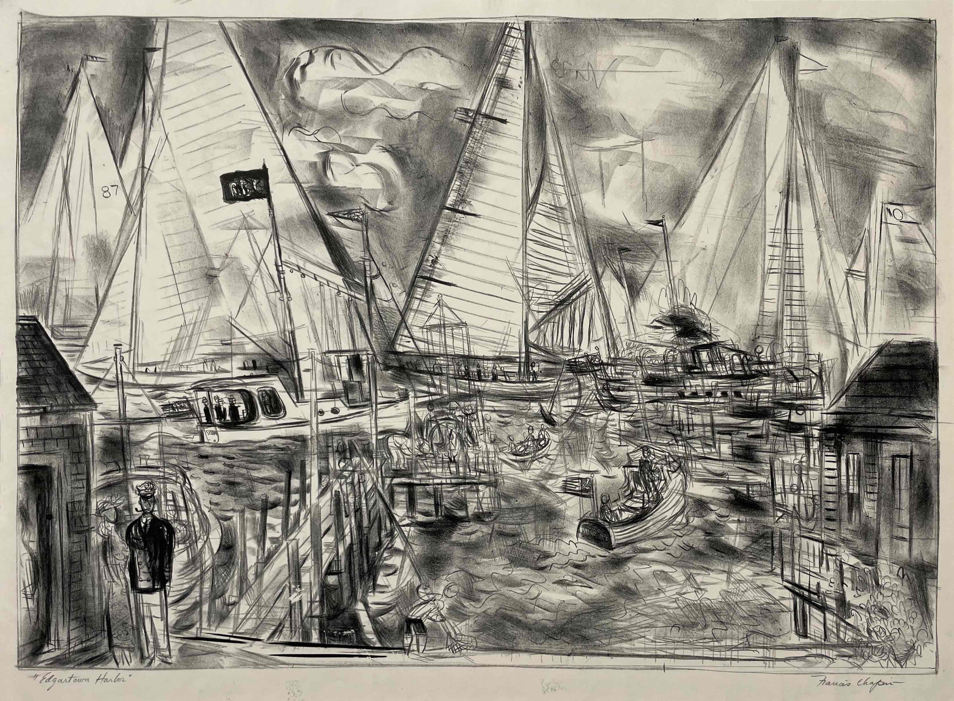 Francis Chapin Print - Edgartown Harbor