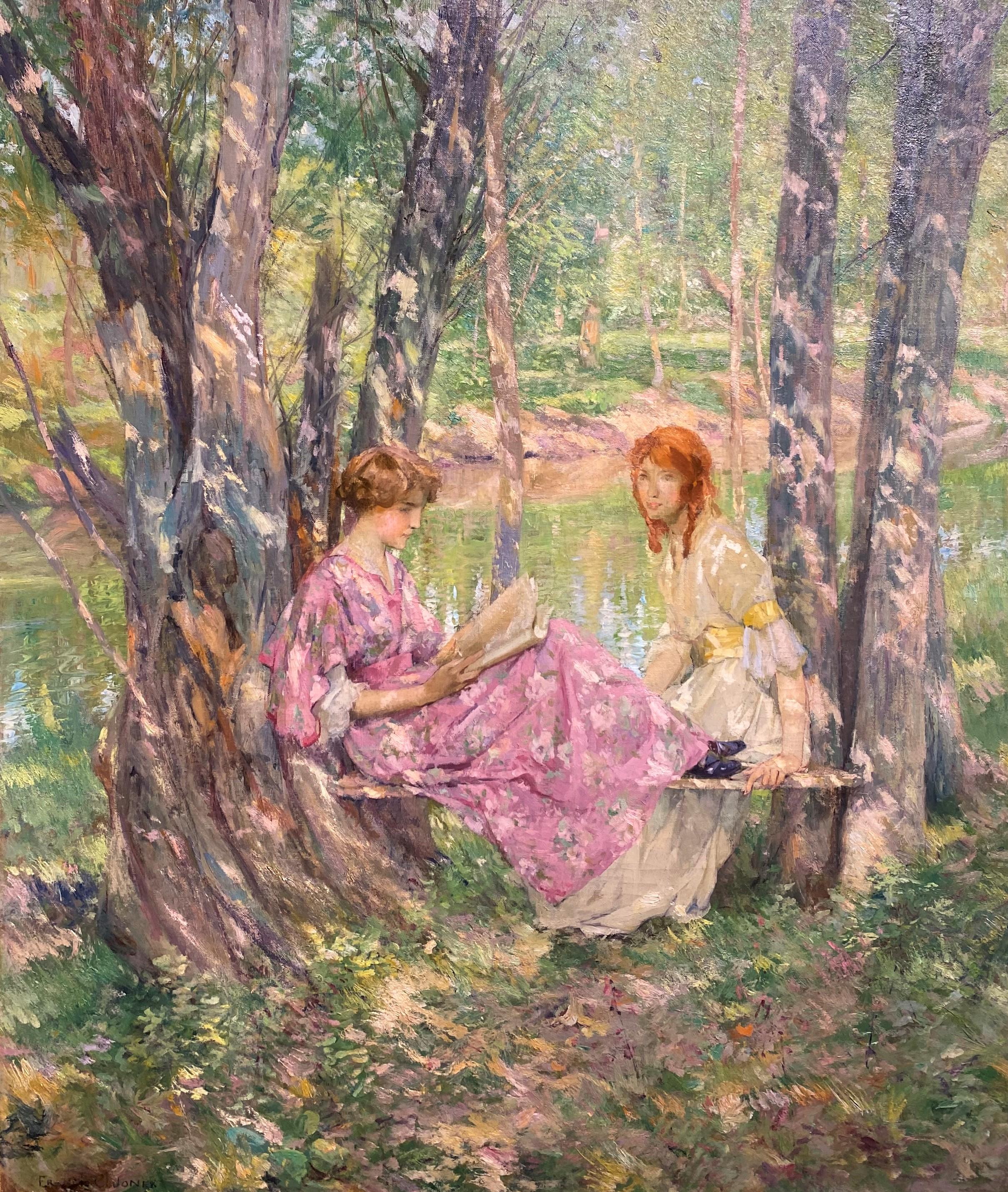 Respite on the Riverbank - Painting by Francis Coates Jones