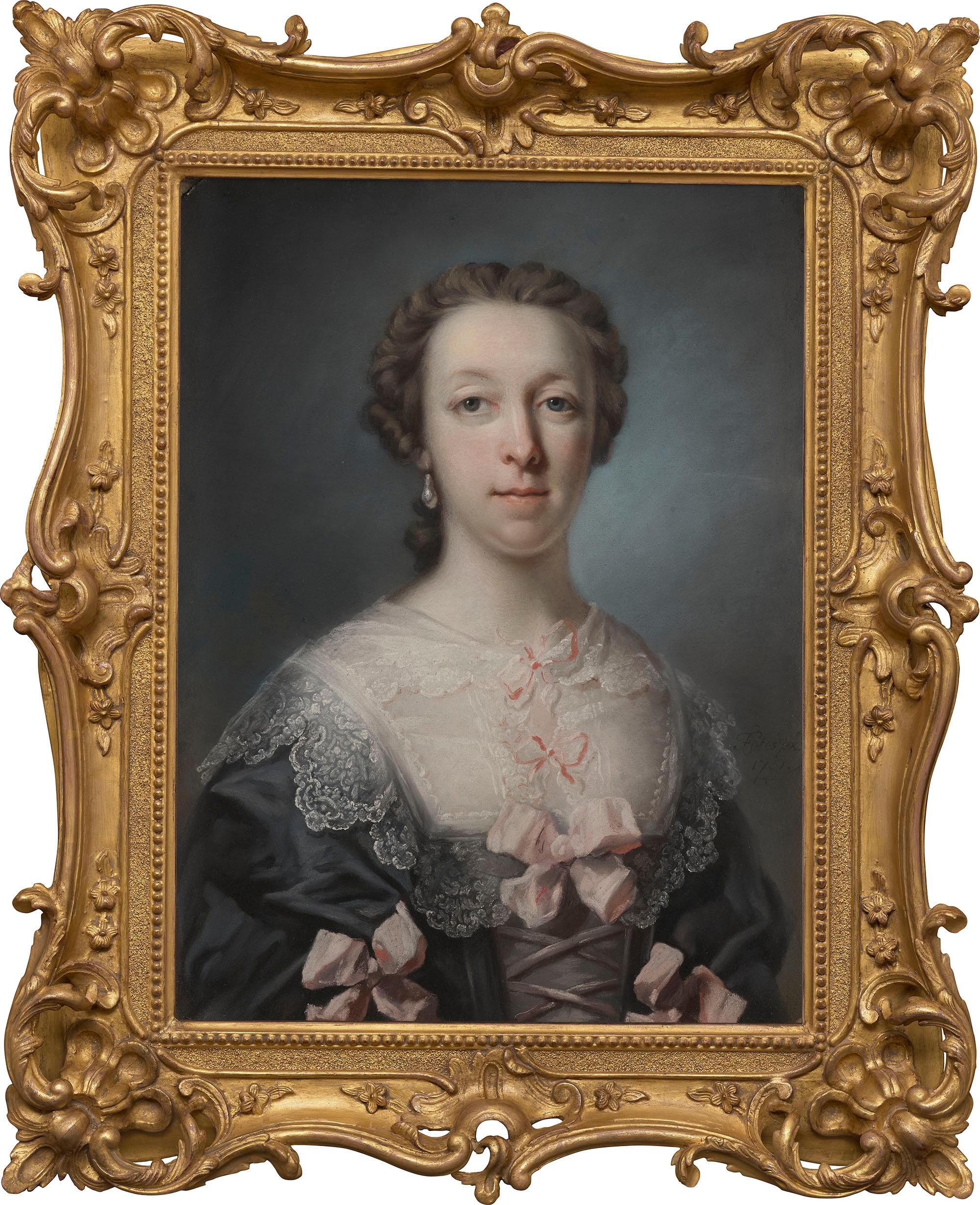 A Pair of Portraits - Painting by Francis Cotes