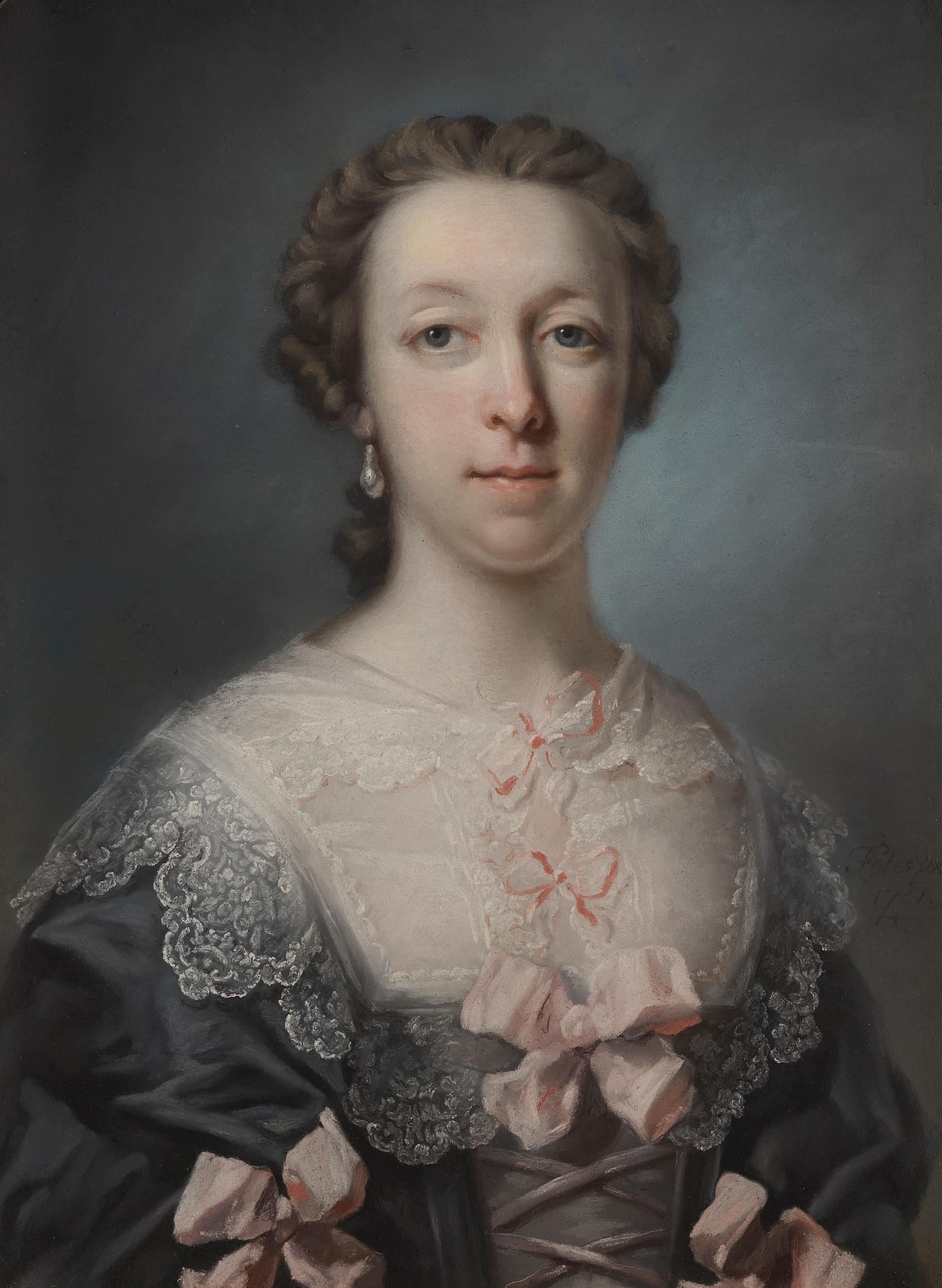 A Pair of Portraits - Brown Portrait Painting by Francis Cotes