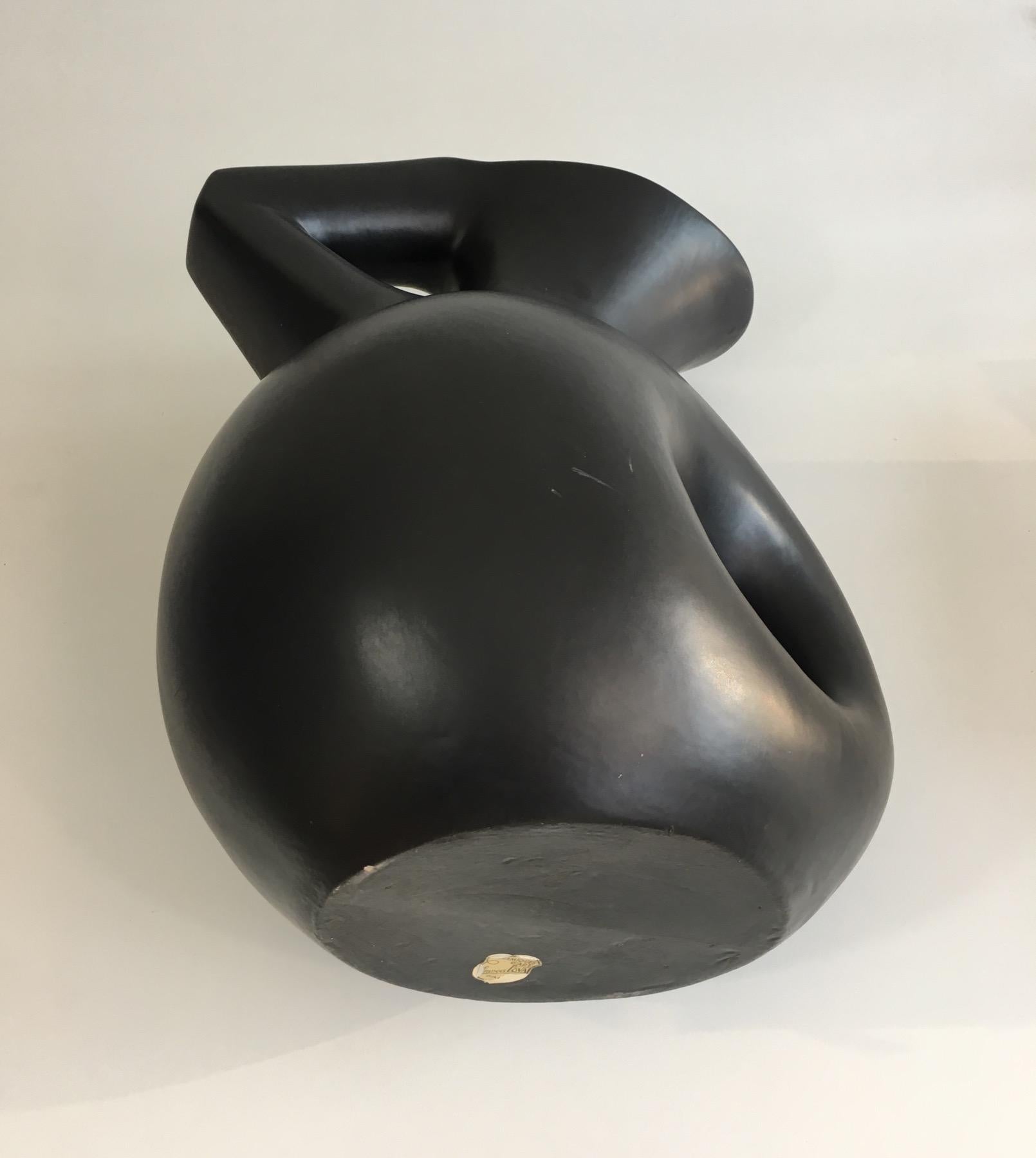 Francis Cova, Tall Black Ceramic Sculpture 4