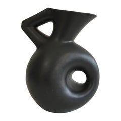 Francis Cova, grande sculpture en céramique noire