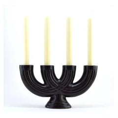 Francis Crociani Pair of Ceramic Candelabras, Vallauris 1950s, Possibly Lamps