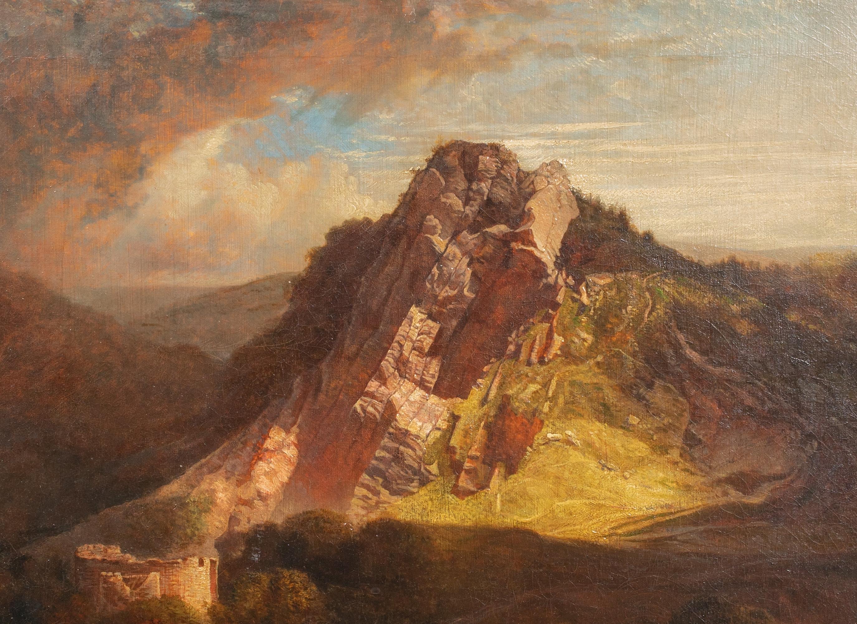 Figura solitaria en un paisaje montañoso, titulado 