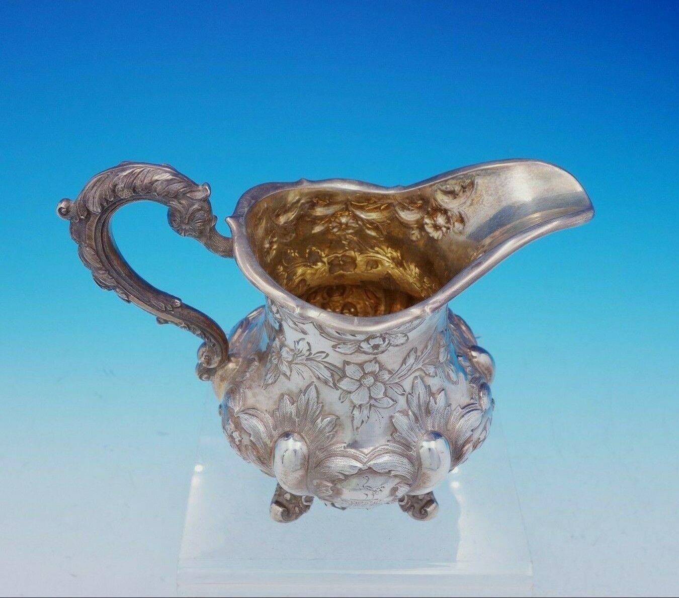 Francis David Dexter English Victorian Sterling Silver Tea Set 3-Piece 2
