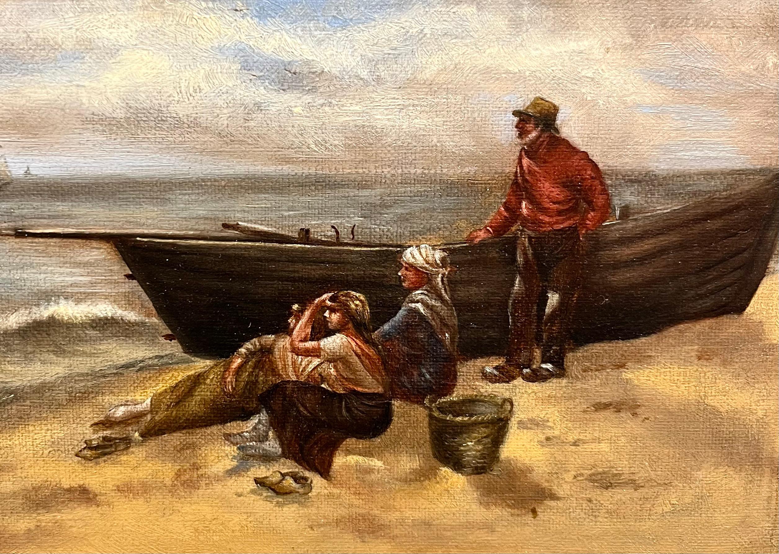 Dieses seltene Werkpaar von Francis Davis Millet bietet einen fesselnden Einblick in den künstlerischen Prozess eines der am meisten bewunderten amerikanischen Maler des späten 19. Jahrhunderts. Das intime Öl auf Leinwand fängt einen ruhigen Moment