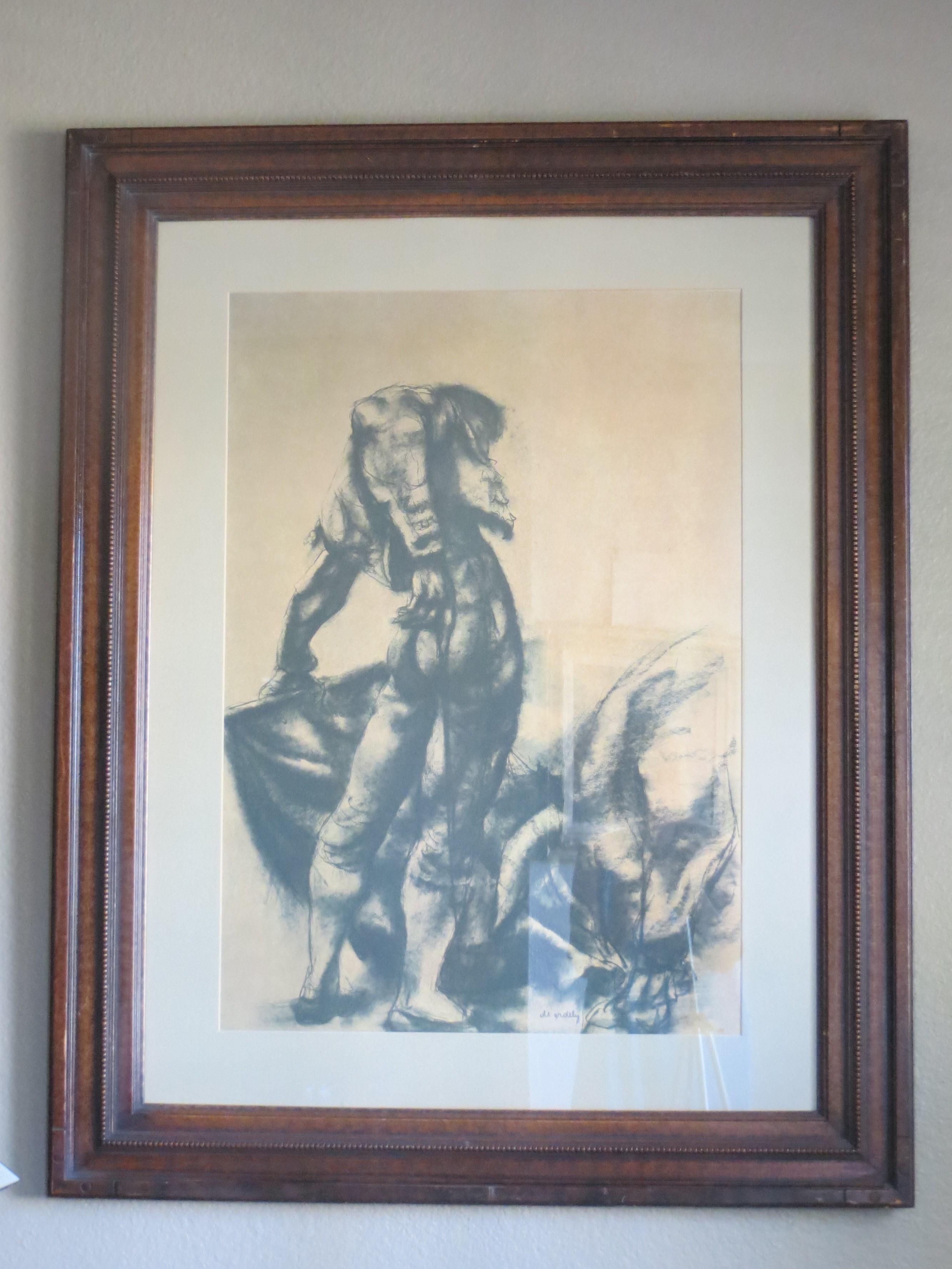Mixed Media, signed bullfighting scene.Very well framed.  Francis De Erdely was recognized for his artistic influence on many emerging Californiaartists during the 1940's, and was known for colorfully capturing  ...Francis de Erdely (birth name: