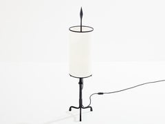 Lampada in ferro battuto Francis Dewaele & Les Artisans de Marolles 1955