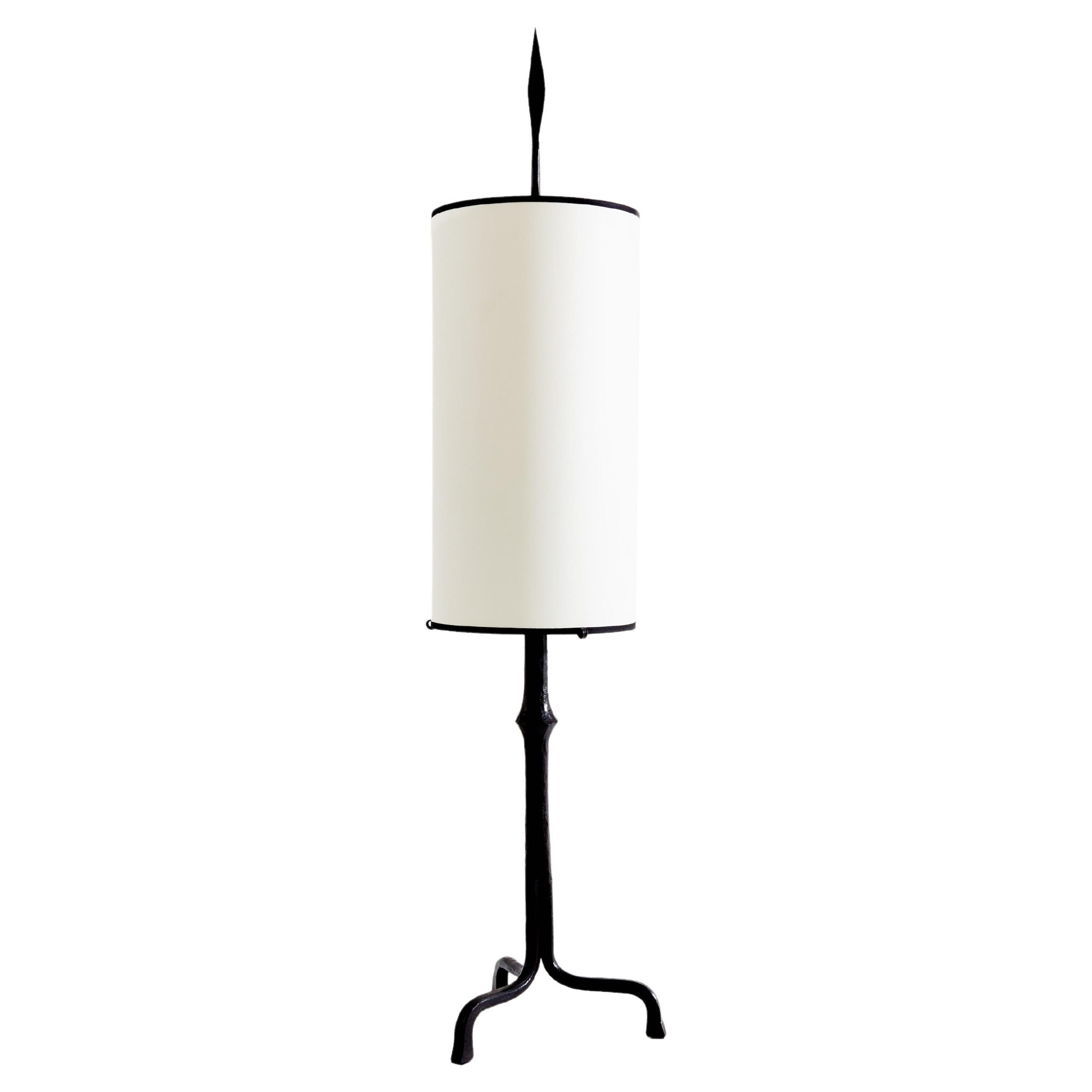 Lampe en fer forgé Francis Dewaele & Les Artisans de Marolles 1955