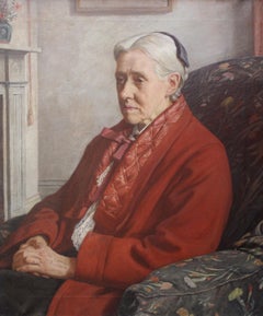 Portrait of Susan Isabel Dacre - British exh oil painting of feminist artist