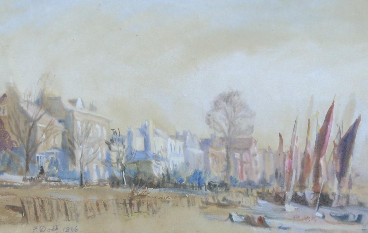 Camino de sirga del Támesis Richmond Embankment - Painting de Francis Dodd