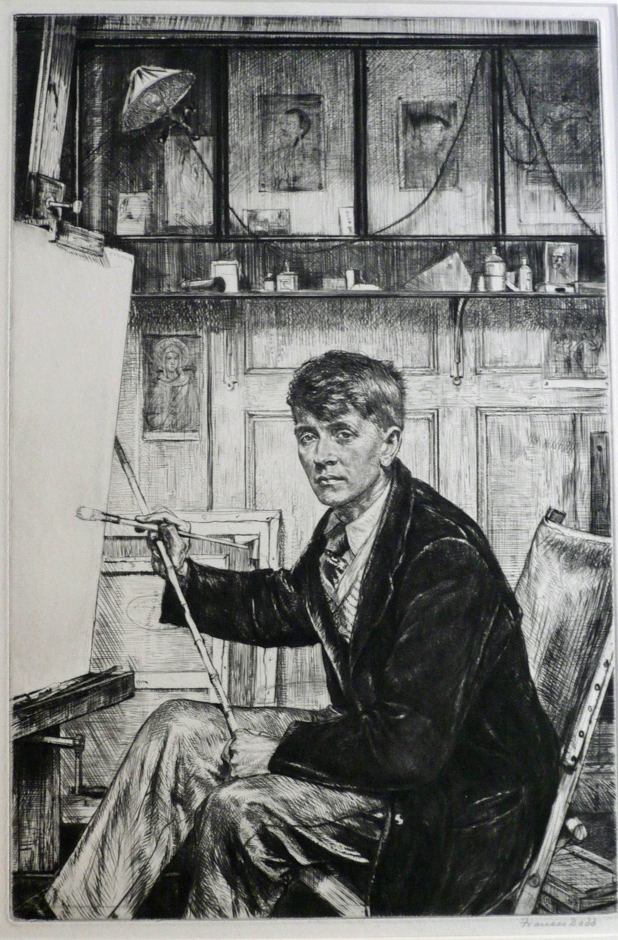 Francis Dodd Portrait Print - CHARLES CUNDALL, R. A.