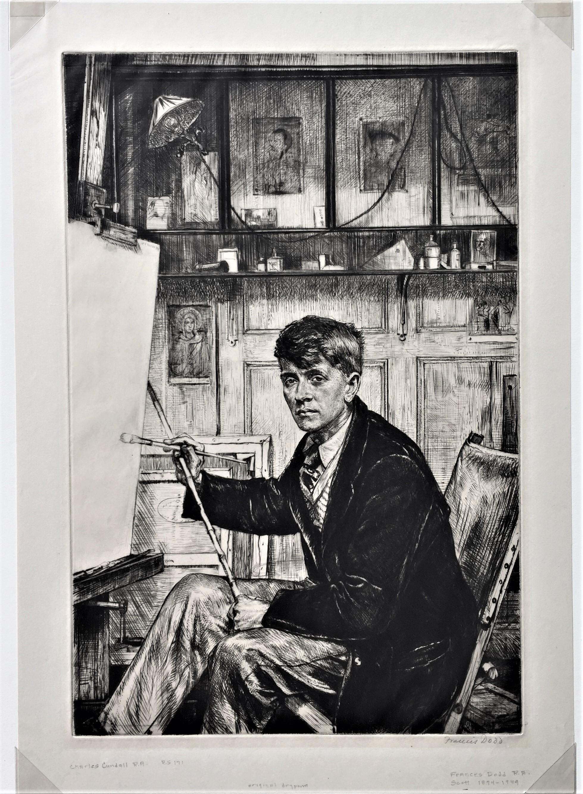 Charles Cundall, R.A.  - Modern Print by Francis Dodd