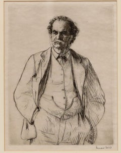 Francis Dodd - Grabado de principios del siglo XX, A. L. Smith, rector de Balliol