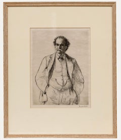 Francis Dodd - Grabado de principios del siglo XX, A. L. Smith, rector de Balliol