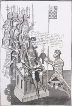 Guillermo el Conquistador dando una carta a su sobrino Alan Conde de Bretaña
